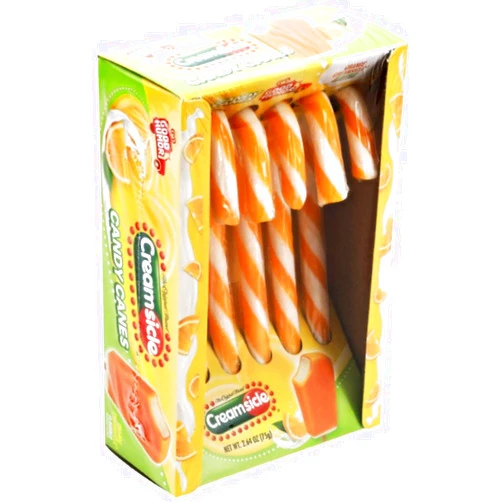 B BBO Brand Holiday Candy Canes (12 Individually Wrapped Good Humor Creamsicle Candy Canes (2 Boxes))