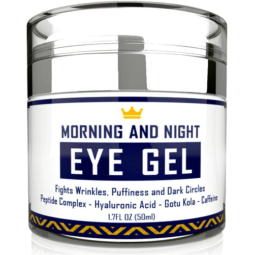 Northern Crown Cosmetics Eye Cream - Dark Circles & Under Eye Bags Treatment - Reduce Puffiness, Wrinkles - Effective Anti-Aging Eye Gel with Hyaluronic Acid, Gotu Kola Extract and Caffeine - Refreshing Serum