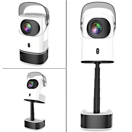 Yidedraw 【2024 Newest】Portable Projector with WiFi and Bluetooth, 4K Home Moveis Projector with Stand, Outdoor Projector with 300'' Display+Zoom 50%-100%, Compatible Phone/Laptop/TV Stick