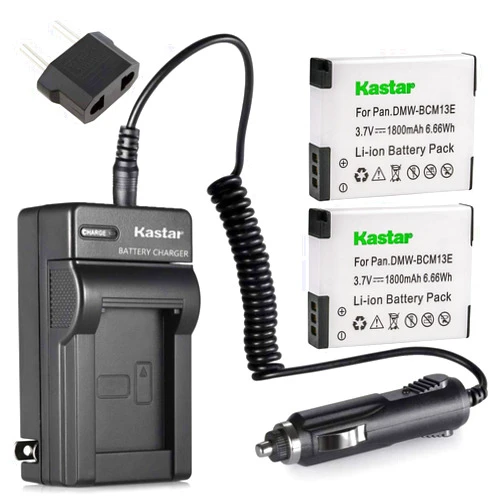 Kastar Battery 2X + Charger Replacement for Panasonic DMW-BCM13 Lumix DMC-FT5 FT6 DMC-LZ40 DMC-TS5 TS6 DMC-TZ37 DMC-TZ55 TZ57 DMC-TZ60 TZ61 DMC-TZ70 DMC-ZS27 DMC-ZS30 ZS35 DMC-ZS40 DMC-ZS45 DMC-ZS50