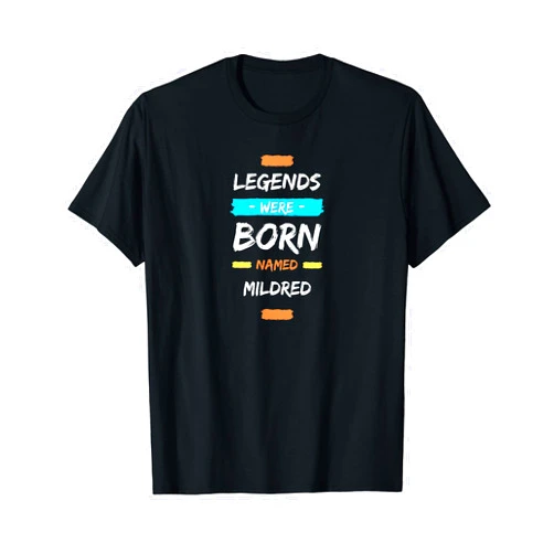 JTMerchDesigns - RetroRise Apparel Legends Born Legends Were Born Named MILDRED - Vintage | Tee T- T-Shirt