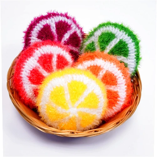 Handmade 100% Handmade Dish Scrubber Crochet Fruit Design Dishwash Scrubbies 3 set