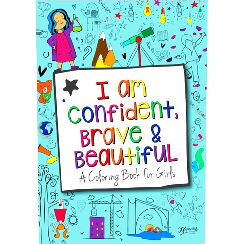 Hopscotch Girls I Am Confident Brave & Beautiful Inspirational Coloring Books for Kids Ages 4-8 & Up 8-12 Empowering Boost Confidence
