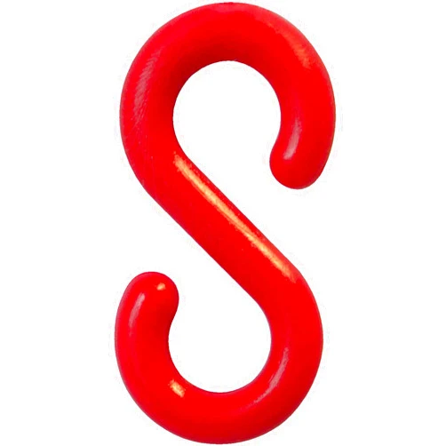 Mr. Chain S-Hook, 2 In., Red, Acetal, Gloss, PK10