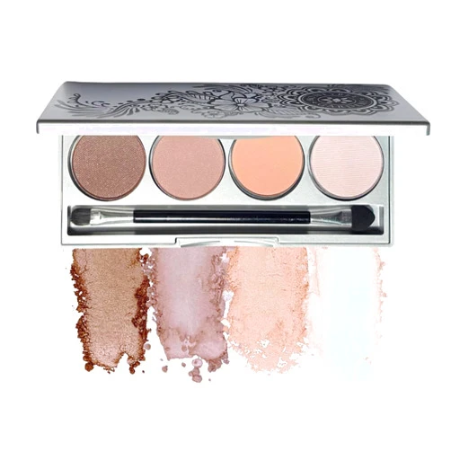Honeybee Gardens Skinny Dip Eye Shadow Palette, 4 Highly Pigmented Shades, Long-Lasting Luxe Finish, Vegan, Cruelty-Free, Gluten-Free, Paraben-Free, 1.3g Each