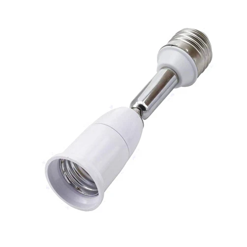VEY14 E26 to E26 Angle Light Extender Bulb Socket Adapter 180 Degrees Bending Extension (Extender 14CM/5.5 inch, 2 Pack)