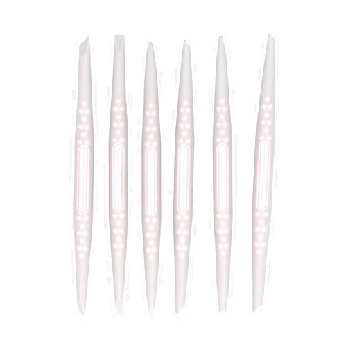 AUNMAS 6Pcs Fondant Cake Decorating Tools, Plastic Fondant Carving Sculpting Pen Set, Sugar Modeling Shaper Decor Tool for DIY Handcrafts Details Carving