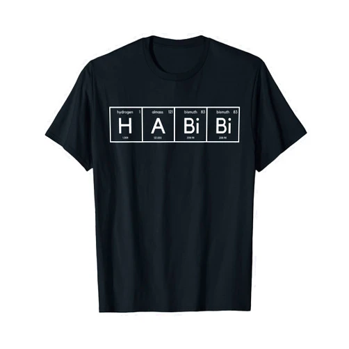 GlobalBuzz Habibi Funny Arabic Lebanese Word Periodic Table T-Shirt T-Shirt