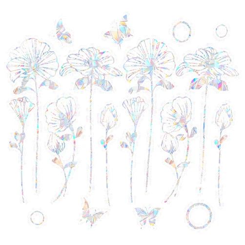 AREAWA 10 Pieces Flower Window Decals for Bird Strikes - Anti-Collision Window Decals to Save Birds from Window Collisions,Non Adhesive Reusable Vinyl Rainbow Window Stickers
