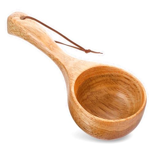 Giantree Wooden Kitchen Scoop, Wooden Bath Salt Ladle Rice Spoon Multipurpose 8.3 Inch Large Capacity Wooden Ladle Sauna Water Scoop for Cooking Stirring, Bath Salt, Canisters Flour