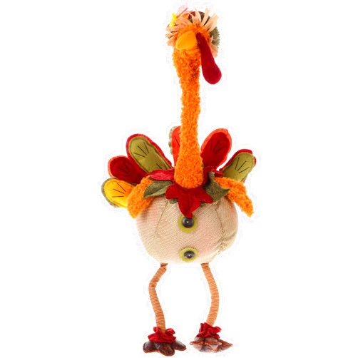 LOGOFUN Thanksgiving Turkey Decoration Plush Turkey Gnome Doll Cartoon Fall Theme Turkey Gnome Ornaments for Thanksgiving Dinning Table Decor - Sunflower Hat
