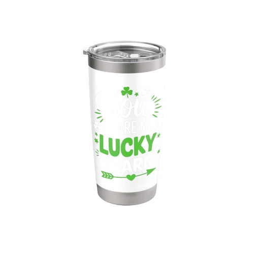 Good Vibes Only Clover Harmony Tribe Collective You Are My Lucky Charm St. Patrick's Day Clover Fun Spirit Stainless Steel Insulated Tumbler