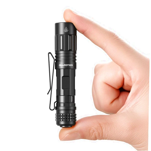 Guardtier M70E Dual-Power Pocket Flashlight - 500LM Rechargeable EDC Light with Clip, 4 Modes for Camping & Everyday Carry