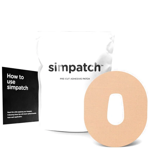 SIMPATCH – Dexcom G6 Adhesive Patch (25-Pack) – Waterproof Adhesive, CGM Patches (Beige)