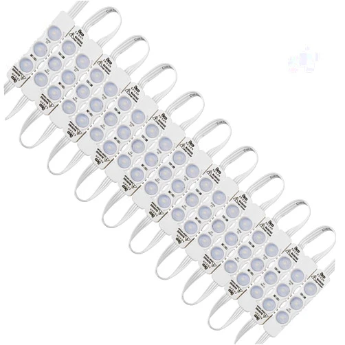 Lulin Upgraded 100PCS Led Module Strip Lights White, 54ft AC110V SMD 3 LED Module Light for Letter Sign Advertising Signs Storefront Garage with Tape Adhesive Backside