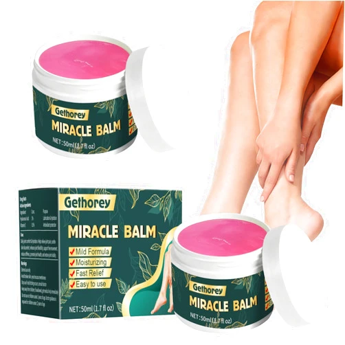 Gethorey Miracle Balm Joint Relief & Hydration Balm - Hyaluronic Acid & Vitamin E Moisturizing Formula - Fast-Acting, Soothing Support for Joint & Skin Comfort-A02