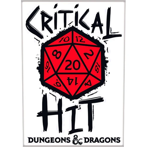 Ata-Boy Dungeons and Dragons Magnet - Critical Hit 2.5