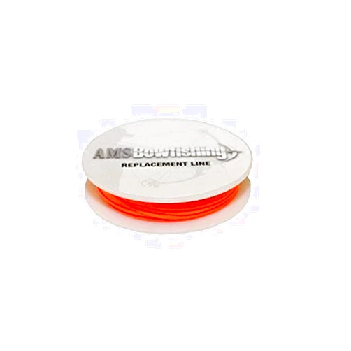 AMS Bowfishing 200 Pound Braided Dacron Line - 25 Yards - Orange - Made in The USA