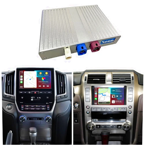 VIKNAN Linux Interface Box for Toyota LC200 2016-2021 for Lexus GX 2014-2020 Wireless Apple CarPlay Android Auto Fit for Original Car Radio Upgrade GPS Navigation
