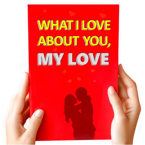 Juqueasy What I Love About You: A Fill In The Blank Book of Reasons, Anniversary Wedding Gift for Couple Men Women, Christmas Stocking Stuffer Gifts for Him Her Husband Wife Boyfriend Girlfriend