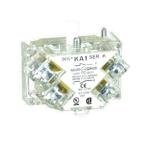 Schneider Electric 1- 9001KA1 600V FINGER SAFE CONTACT BLOCK SCHNEIDER 1N.O 1N.C SQUARE D