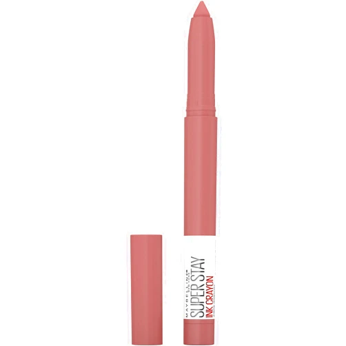 Maybelline Super Stay Ink Crayon Lipstick Makeup, Precision Tip Matte Lip Crayon with Built-in Sharpener, Longwear Up To 8Hrs, On The Grind, Purple Mauve Pink, 1 Count
