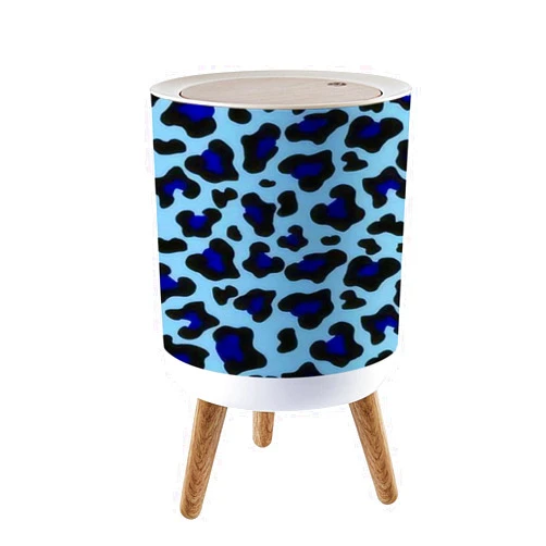 LGCZNWDFHTZ Small Trash Can with Lid for Bathroom Kitchen Office Diaper Leopard Gradient Glitter Animal Seamless Hand Drawn Colorful Elegant Bedroom Garbage Trash Bin Dog Proof Waste Basket Cute Decorative
