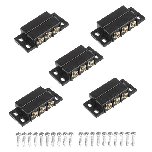 EPLZON Magnetic Reed Switch Normally Open and Normally Closed NC NO Magnetic Proximity Switch for Door Alarm, Window Safety, DC 5V 12V 24V light GPS Other Equipment Reed Switch (Black, pack of 5pcs)