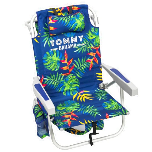 Tommy Bahama 5 Position Beach Chair (GREEN LEAVES)