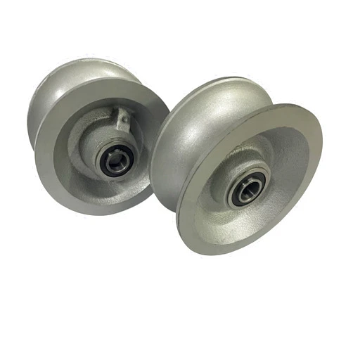 Sourdough Gate Hardware Pair of Replacement Chain Link Gate U-Groove Pipe Wheels-by Sourdough Gate Hardware