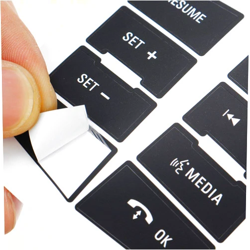 XIONGyhua-r Car Flatness Black Steering Wheel Button Repair Decals Stickers for Ford Focus 2008-2010 Suitable for Cars