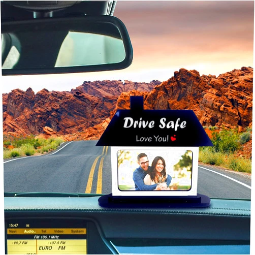 ZOCI VOCI Personalized Birthday Gift for Him | Carlit - Insertable Acrylic Picture Frame with Drive Safe Message for Men | Photo Glows with Sunrays | Custom Anniversary Gift for Boyfriend & Husband by ZOCI VOCI