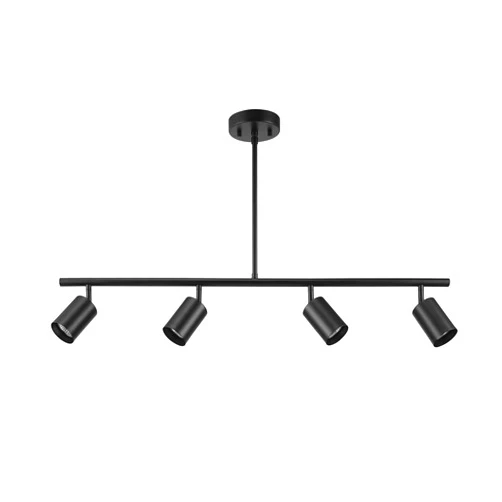 Globe Electric 60222 Willard 4-Light Adjustable Height Track Lighting, Matte Black
