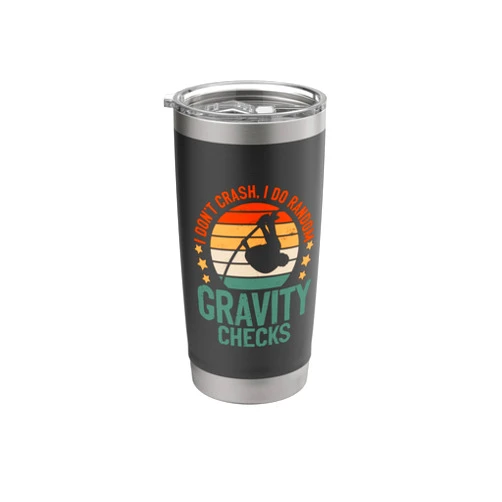 Pole Vault Player Apparel Don't Crash Random Gravity Pole Jumper Vault Pole Vaulting Stainless Steel Insulated Tumbler