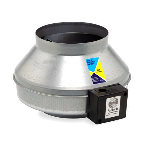 Fantech - FG4 - Galvanized Steel Inline Centrifugal Duct Fan, Fits Duct Dia. 4, Voltage 120V
