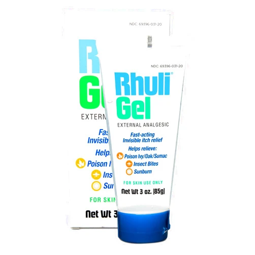 Rhuli Anti-Itch Gel - Analgesic Itch Treatment - Relief for Sunburn, Mosquitos, Bug Bites, Poison Ivy, Poison Oak, and More - Cooling Itch Stopping for Topical Skin Use - 3 Oz Tube