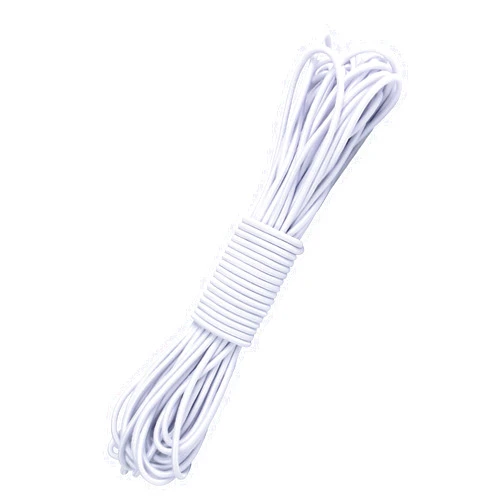 DHAIQC 1/8 Inch White Bungee Cord, 40 Feet Heavy Duty Elastic Shock Cord Nylon Stretch String Bungee Rope for DIY Crafting Sewing, Luggage, Camping, Tie Downs (White, 1/8 inch x 40 ft)