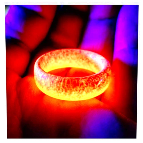 Angyape Venus Orb Ring for Men, Luminous Glow Rings Glowing in the Dark Rings Cute Simple Glow Resin Rings Aesthetic for Women Jewelry Gifts