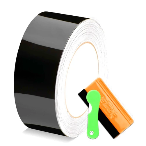 EZAUTO WRAP Gloss Black Free Tool Kit Vinyl Wrap Rool Kit for Black Out Chrome Delete Window Trim Door Trim 2 in x 50 ft