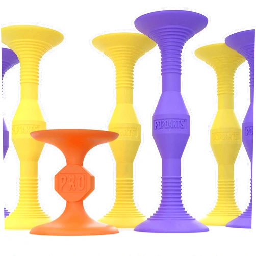 POPDARTS Pro Pack Game Set (Purple and Yellow) - Indoor, Outdoor Suction Cup Throwing Game - Competition with a POP