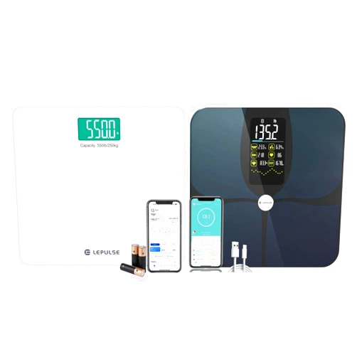 Lepulse Scale for Body Weight, 550 lb Digital Bathroom Smart Scales BMI Weights Scale 13 inch Platform, Lepulse Large Capacity Extra Wide High Accurate Scale