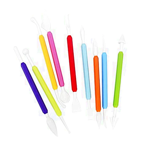vivihoo Clay Modeling Tools for Kids，Plastic Sculpting Tools Suit（9pcs）