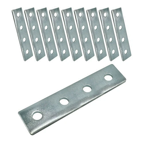 A.A 10 Pack - 4 Hole, Flat Plate Connector Bracket for 1/2