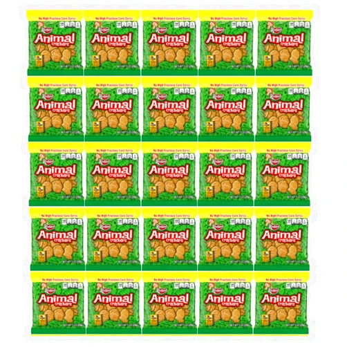 YESY Animal Crackers, Crackers individual bags, Variety Crackers Snack Bulk Packs - Graham Cracker, Keebler, Whole Grain, No High Fructose Corn Syrup, 1 oz Packets. (Pack of 25)