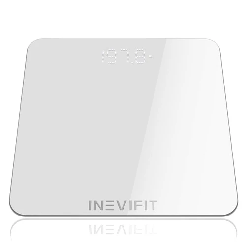 INEVIFIT Bathroom Scale, Highly Accurate Digital Bathroom Body Scale, Measures Weight up to 400 lbs. Includes Batteries