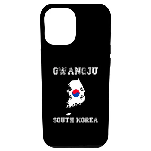 Vintage Gwangju South Korea Map With Flag Souvenir iPhone 14 Pro Max Retro Gwangju South Korea Distressed South Korea Flag Case