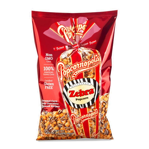 Popcornopolis Popcorn, Zebra, 24 Ounce