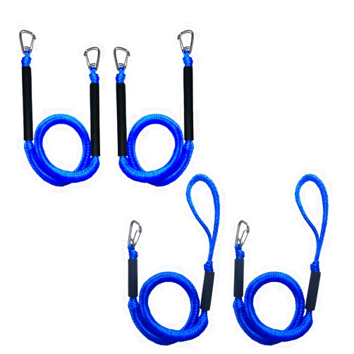 ZRSCHYG Boat Bungee Dock Line,Marine Mooring Rope with 2 Stainless Steel Clips