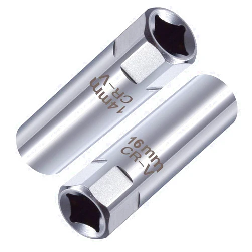 QISF OSOF 14mm & 16mm Spark Plug Socket Thin Wall 12-Point Removal Tool 3/8 inch Square Drive Set