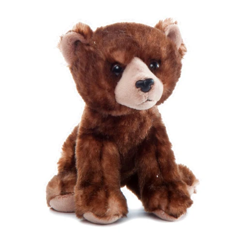 The Petting Zoo Brown Bear Stuffed Animal Plushie, Gifts for Kids, Wild Onez Babiez Zoo Animals, Brown Bear Plush Toy 6 inches